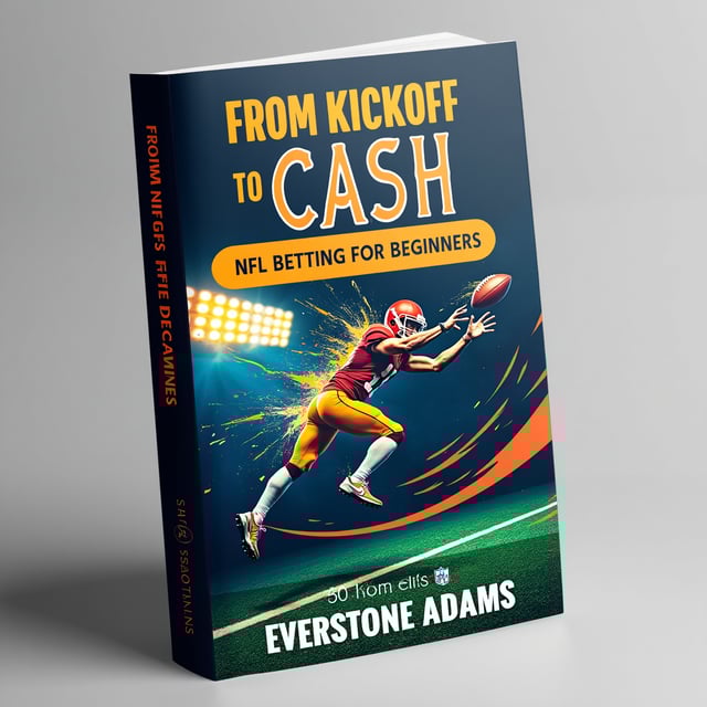 The cover features a close-up image of a football player in action, leaping into the air to catch a ball. The player is surrounded by an explosion of vibrant colors and dynamic motion lines, emphasizing the excitement and energy of the NFL. The title is displayed prominently at the top in bold, eye-catching typography, with the author's name placed at the bottom in a sleek and modern font.