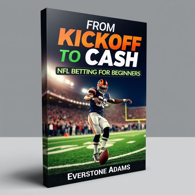 The cover features a dynamic image of a football player in action, with the background showcasing a stadium full of cheering fans. The player is shown mid-kickoff, capturing the excitement and anticipation of the sport. The image is vibrant and energetic, with bold colors and strong lines.