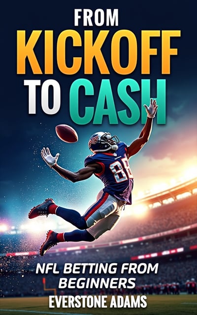 The cover features a close-up image of a football player in action, leaping into the air to catch a ball. The player is surrounded by an explosion of vibrant colors and dynamic motion lines, emphasizing the excitement and energy of the NFL. The title is displayed prominently at the top in bold, eye-catching typography, with the author's name placed at the bottom in a sleek and modern font.