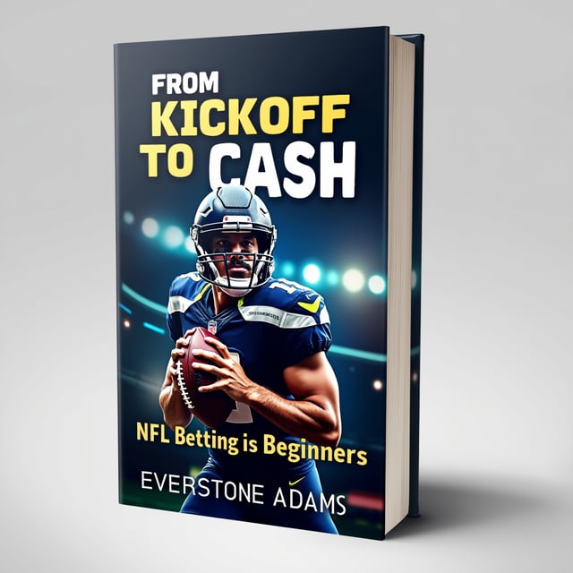 The cover features a close-up image of a football player in action, with the ball firmly held in his hands. The player is shown against a vibrant and dynamic background, with streaks of light and motion lines adding to the sense of excitement. The book title is prominently displayed at the top, with the author's name shown at the bottom.
