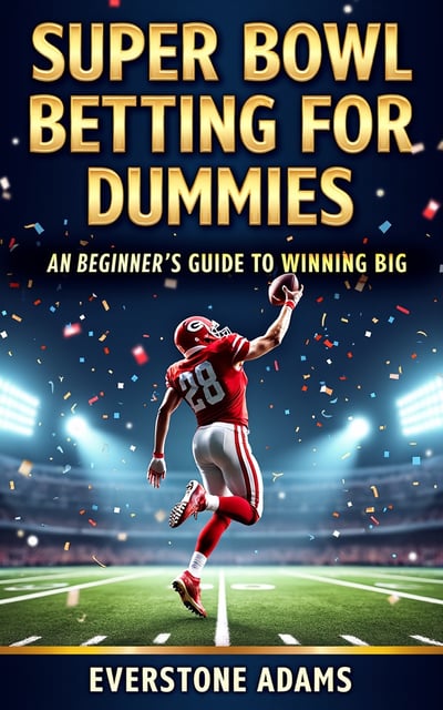 The cover features a bold and dynamic image of a football player leaping in the air with a football in hand, surrounded by bright lights and confetti. The title is prominently displayed at the top of the cover, with the author's name shown at the bottom.