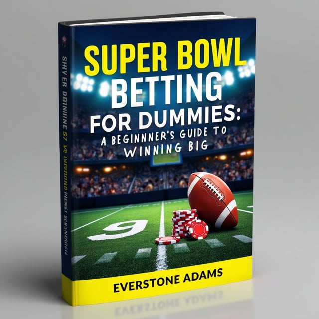 The cover features an exciting image of a football stadium packed with cheering fans, with bold and vibrant colors to create a sense of anticipation and excitement. The title is prominently displayed at the top, with the author's name shown below it. The image of a football and betting chips is placed strategically to convey the theme of the book.