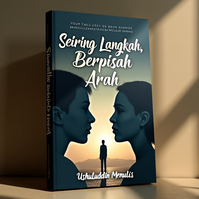 The cover features a close-up of two individuals, facing each other with a significant distance between them. There is a shadow cast between them, symbolizing the impending separation. The overall tone of the image is melancholic, with muted colors and a somber atmosphere.