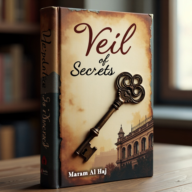 The cover features a close-up image of a key with intricate details and a bit of rust, symbolizing secrets and hidden truths. The key is placed diagonally across the cover, with a journal with a lock appearing behind it. The background has a warm, muted color palette, representing friendship and love in the midst of betrayal. On the top left corner, a university building is subtly blended into the design, adding an element of mystery and academia to the cover.