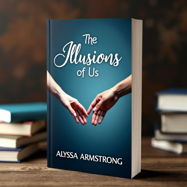 The cover features a close-up image of two hands reaching out towards each other, with a stack of books in the background. The overall color scheme is predominantly blue, with hints of warmer tones.