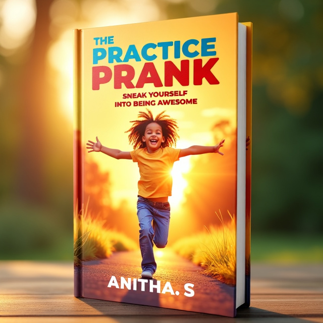 The cover features a vibrant sunrise in the background with rays of light spreading across the scene. In the foreground, a happy child is shown running with arms wide open, symbolizing the joy and freedom of embracing positive habits. The child's face radiates happiness and determination, reflecting the theme of the book.