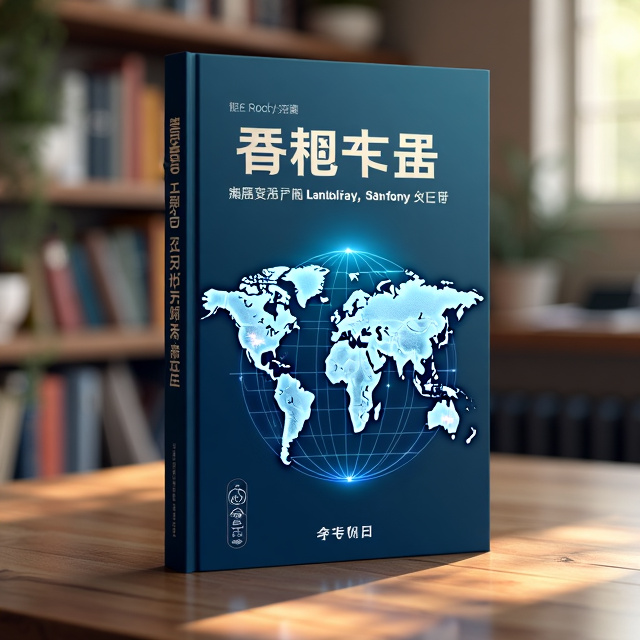 standing book mockup, Its title is "探索西方社交媒体成功之道". Its author name is 冯豪迈，杜波.  The cover features a world map in deep blue as the central element, with abstract digital network lines connecting social media icons subtly integrated into the design. The title and subtitle are prominently placed at the top, with the author's name at the bottom. Symbolic representations of Chinese and Western cultures, such as the Great Wall and the Eiffel Tower, are positioned on opposite sides of the globe, symbolizing the bridging of these two worlds. The title is bold and modern, using a sans-serif font like Gotham Bold. The subtitle is in a slightly smaller font size, using a lighter weight of the same font. The author's name is in a sans-serif font like Avenir, with a smaller font size., The title and subtitle are centered and aligned to the left, allowing room for the world map and network lines to be the focal point. The social media icons are integrated into the network lines, subtly placed around the globe. The author's name is aligned to the right at the bottom.