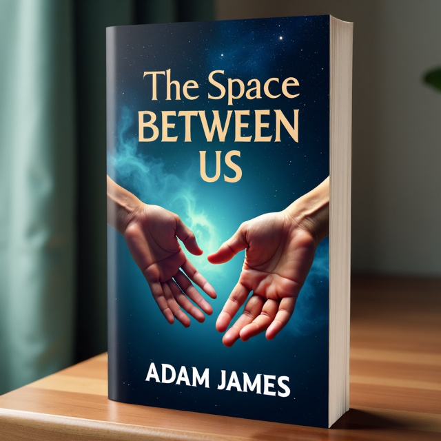 The cover features a close-up image of two hands reaching towards each other, with a subtle space background fading into the distance. The hands are shown in different skin tones, symbolizing diversity and inclusivity. The overall tone of the image is melancholic, with a hint of hope.