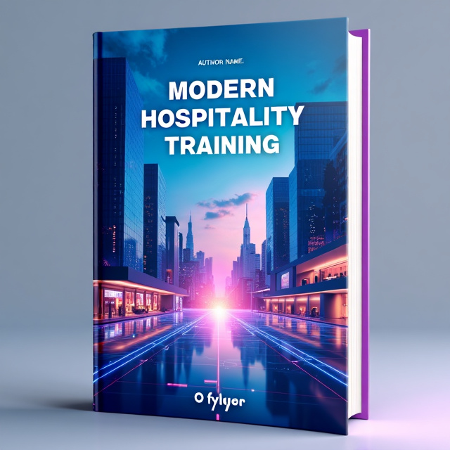 The cover features a futuristic cityscape with sleek, modern buildings and advanced technology. In the foreground, there is a training center with holographic displays and interactive simulations. The colors used are a combination of vibrant blues and purples, representing the sci-fi genre's sense of innovation and futurism.
