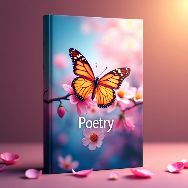A vibrant and colorful background with a soft focus image of a butterfly in flight. The butterfly is positioned in the center of the cover, surrounded by delicate flower petals. The overall style is dreamy and romantic, evoking feelings of love and longing.