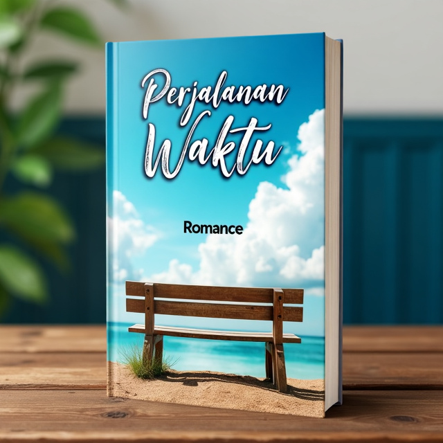 The cover features a close-up image of a wooden bench overlooking a beautiful blue sky with fluffy clouds. The bench represents the journey of love, while the sky signifies the endless possibilities of time.