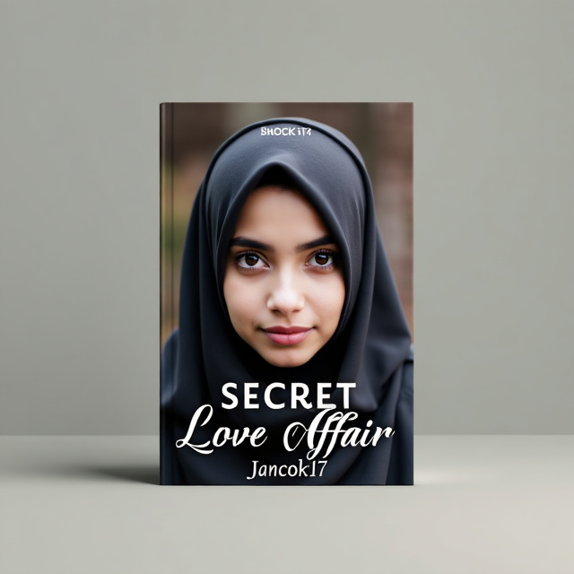 The cover features a close-up shot of a young Muslim woman wearing a hijab, with a mysterious and intriguing expression on her face. The background is a soft, muted color, adding a sense of mystery to the image. The title, "Secret Love Affair," is displayed prominently at the top of the cover, with the author's name, Jancok17, showcased at the bottom.