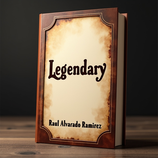 The cover features a vintage photograph border in old brown leather, giving it a nostalgic feel. The title "Legendary" is displayed prominently in bold, elegant font, while the author's name is placed below in a smaller, yet still noticeable font.