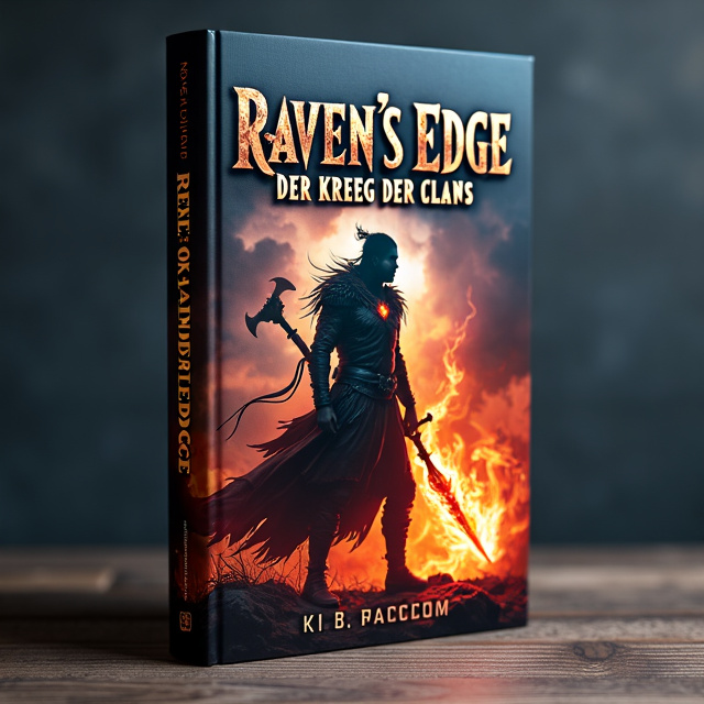 The cover features a dark, atmospheric background with a silhouette of a figure holding a fiery sword, and surrounded by turbulence representing wind. The figure also wears a thundering hammer on their back, and an amulet around their neck.