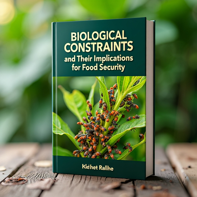 The cover features a close-up image of a vibrant, healthy crop surrounded by a swarm of insects. In the foreground, there is an image of a plant disease, represented by wilted leaves and discoloration. The overall style is realistic and detailed, capturing the intricacies of both the crop and the insects.