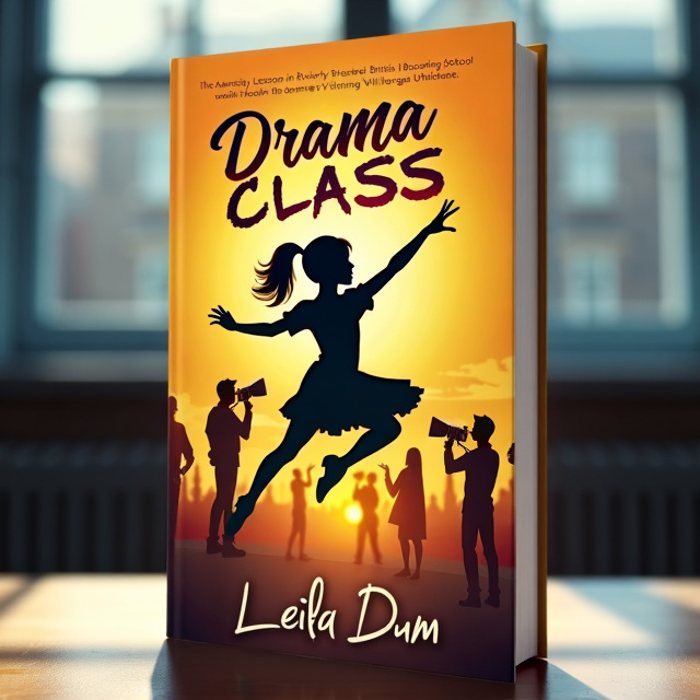 The cover features a silhouette of a teenage girl against a backdrop of a British boarding school. She is seen mid-air, performing a complex tap dance routine, with film cameras capturing her movements in the background.