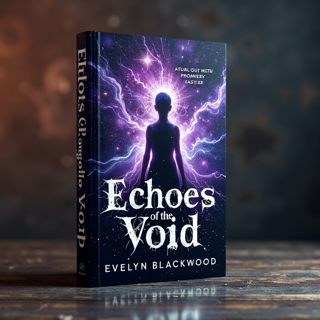 The front cover features a fragmented human silhouette against a backdrop of swirling, dark cosmic patterns. The silhouette appears to be dissolving into the cosmic void, with tendrils of darkness reaching out to envelope it. The color palette is dominated by deep purples, midnight blues, and flashes of sickly green to create an otherworldly atmosphere.