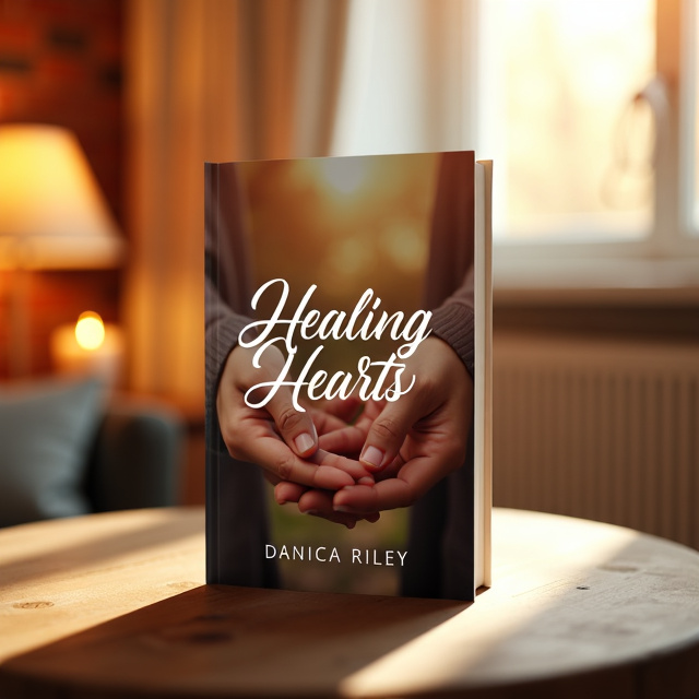 A softly lit room with a warm, inviting glow. In the foreground, a couple’s hands are intertwined, their fingers touching in a delicate, emotionally charged gesture. The background is gently blurred, suggesting a cozy, intimate space without distracting details.