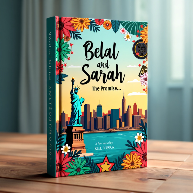 The main background of the cover features a vibrant New York City skyline, with the Statue of Liberty prominently showcased. The Camp Vibes symbols and illustrations are strategically placed around the skyline, creating a cohesive and balanced design. The Track and Field elements, such as a running track, intertwine with the skyline, representing the athletic aspect of the story. The Movies element, a film reel or clapperboard, is incorporated seamlessly into the design. The Cooking elements, such as kitchen utensils or cooking ingredients, are subtly integrated into the skyline, adding a touch of culinary charm. The Violin, Eye of Horus, Shamrock, and Playing Cards are thoughtfully placed throughout the cover, symbolizing the various cultural and thematic elements of the book.