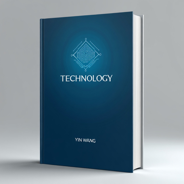 The cover features a simple and modern design, with a deep blue background. In the center, there is a geometric symbol representing technology, such as a circuit board or a microchip. The symbol is composed of clean and concise lines, giving it a professional and trustworthy look. The book title, "王垠合集," is displayed in bold, white typography, with the author name, YIN WANG, placed at the bottom in a smaller font size.