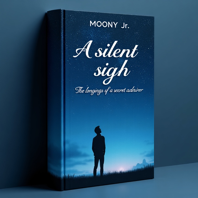 The cover features a starry night sky as its background, with a solitary figure standing at the forefront. The figure appears to be looking up at the sky with a sad expression. The overall tone is melancholic, evoking the longing and secret admiration described in the book.