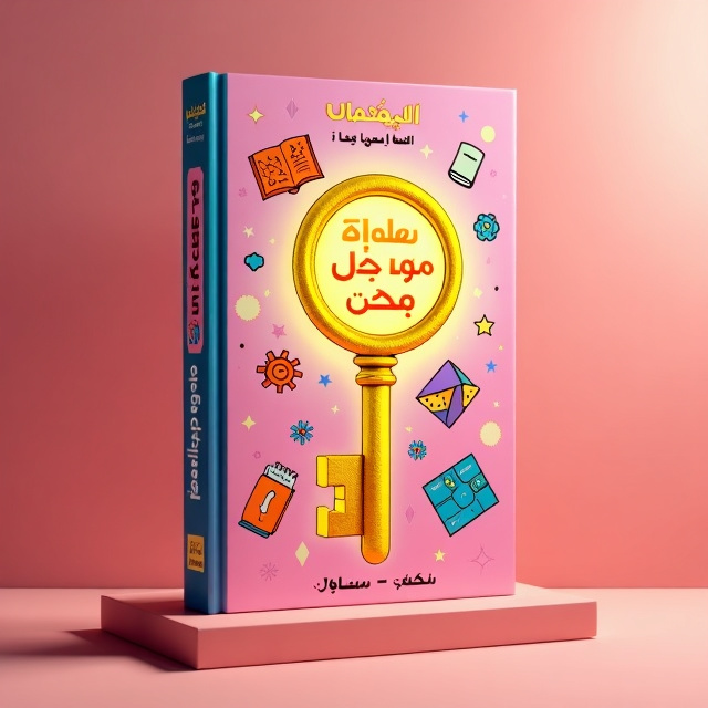 The cover features a playful and colorful illustration of a key with a golden glow, surrounded by various problem-solving elements like puzzles, gears, and books. The background has a soft pink gradient with hints of yellow, creating a cheerful and inviting atmosphere.