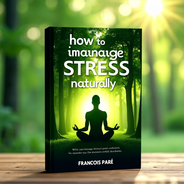 The cover features a serene, green background depicting a lush forest. In the foreground, a silhouette of a person sitting in a lotus position, surrounded by rays of sunlight, exudes a sense of tranquility and peace.