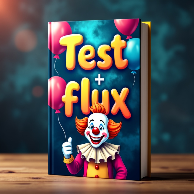 The cover features a bright and colorful illustration of a smiling clown holding a balloon, with a dark and eerie carnival in the background.
