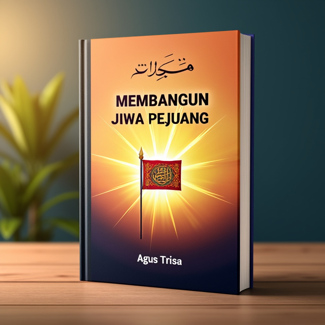 The cover features a background of a serene sunrise with soft, warm colors. In the center, there is a symbolic representation of the Liwaa Rayaa, a sacred flag used in Islamic history. The flag is portrayed with vibrant colors and intricate patterns, representing strength and devotion. Surrounding the flag, there are rays of light, symbolizing spiritual enlightenment.