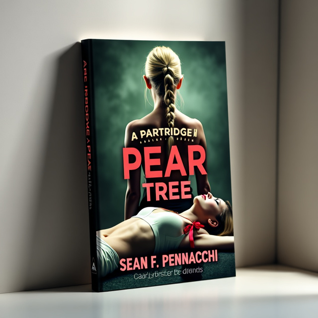 The cover features a close-up shot of a woman's body lying on the ground, with a red ribbon tied tightly around her neck. Standing in the background, a tall blonde woman with her hair tied into a plait that falls down her back is looking directly at the scene. The woman's expression reflects a mix of adventure, romance, and suspense.