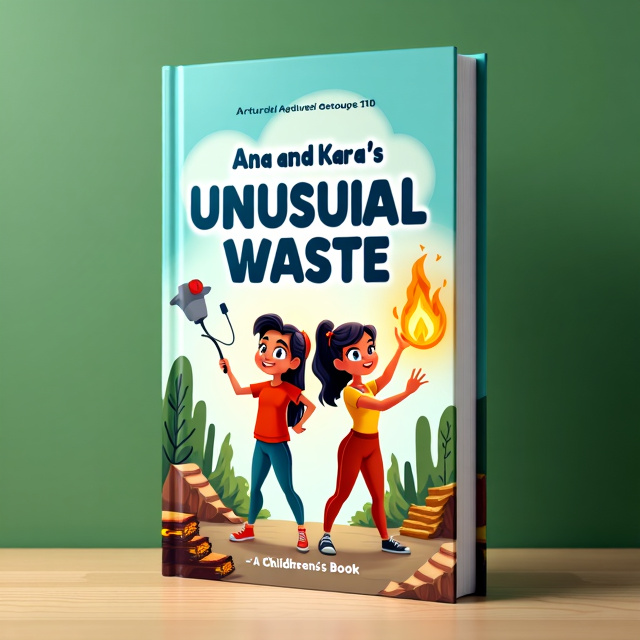 The cover features Ana and Kara, two confident and energetic characters, engaging in activities that waste energy and harm the environment. They are shown burning wood, using excessive electricity, and using gasoline. The vibrant colors and dynamic poses of the characters create a sense of action and urgency.