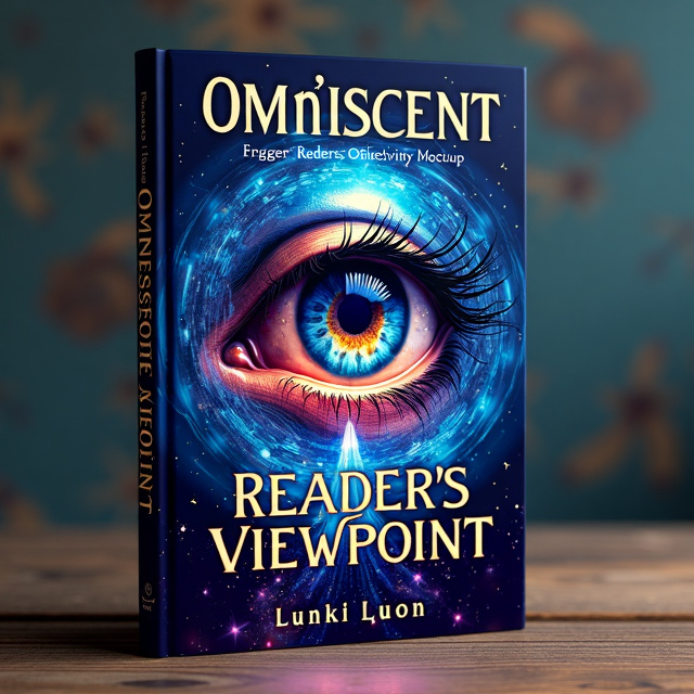 The cover features a central image of an all-seeing eye, symbolizing omniscience. The eye is vibrant and captivating, with intricate details and a mix of mystical and realistic elements. Surrounding the eye are swirling patterns, representing the complex nature of reality. The colors used are deep blues and purples, creating a mysterious and otherworldly atmosphere.