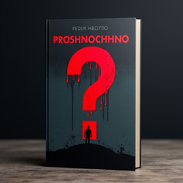 The cover features a question mark in bold red, dripping with blood, set against a dark background. At the bottom, there is a shadowy sequence of a car in motion, suggesting action and suspense. Overlapping the question mark is a silhouette of a person, symbolizing death and danger.