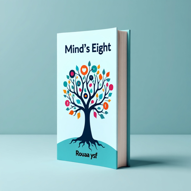 The cover features a light blue background to create a sense of hope and positivity. In the center, there is a stylized tree with its branches extending outwards. The branches are depicted in a way that resembles the intricate connections of the human mind, symbolizing personal growth and development. Surrounding the tree are abstract shapes representing feelings and emotions, adding depth and visual interest to the cover.