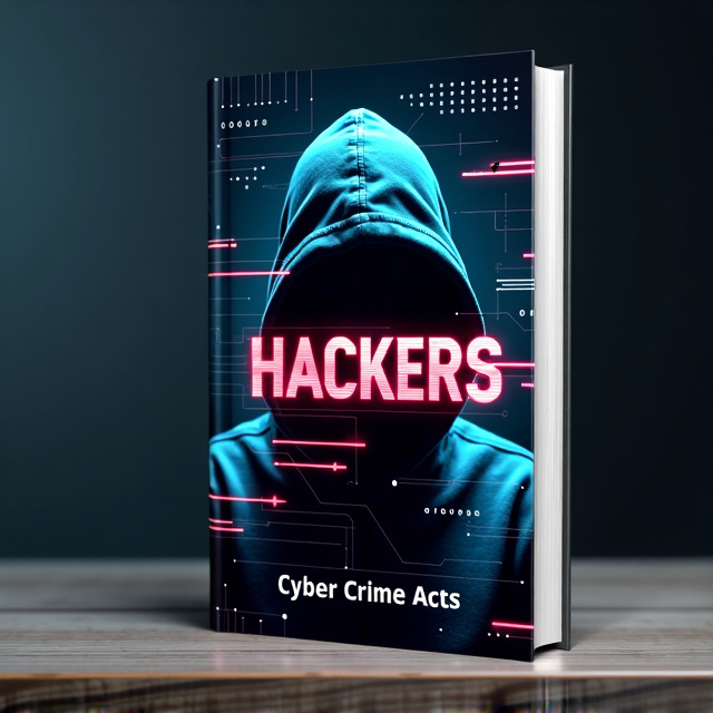 The cover features a close-up image of a hacker wearing a hoodie, with lines of binary code and circuitry overlaid on top. The background is dark, giving a sense of mystery and danger.