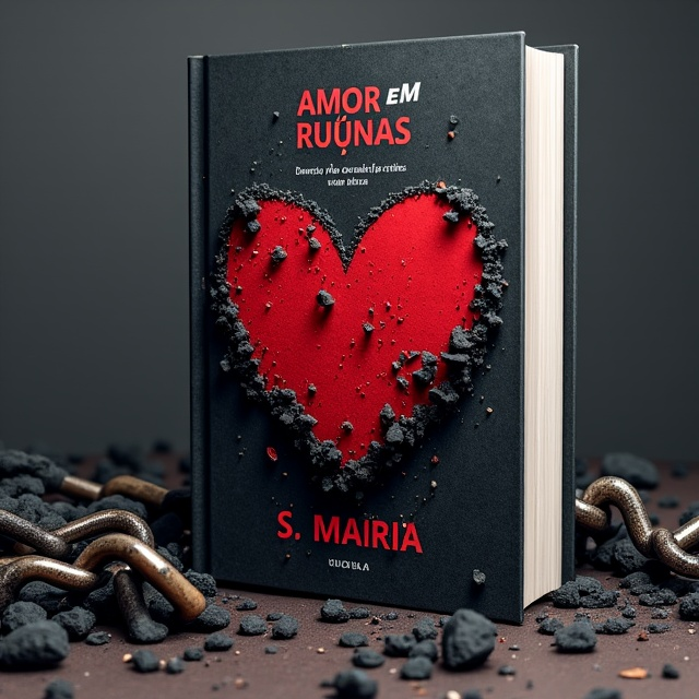 The cover features a central heart shape that appears to be crumbling into ashes. Surrounding the heart are four chains breaking apart amidst the debris. The overall composition exudes a sense of pain, betrayal, and sadness, while also hinting at the possibility of love and hope.