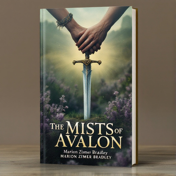 The cover features a central focus on a sword embedded in the ground, with heather fields enveloping the background. Clasped hands are positioned above the book title, representing the themes of love and betrayal.