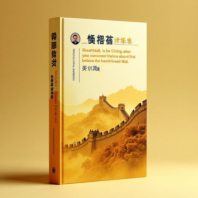 The background of the cover is a light yellow shade representing warmth and knowledge. The central focus is on a faint depiction of the Great Wall of China, symbolizing the Chinese heritage and culture. Overlaid on the Great Wall image is a quote by Marx and Engels about the Great Wall, creating a sense of intellectual depth. On the top left corner, there is a small author's image, adding a personal touch to the cover. The title and subtitle are placed at the bottom of the cover, utilizing a bold and classic font style.