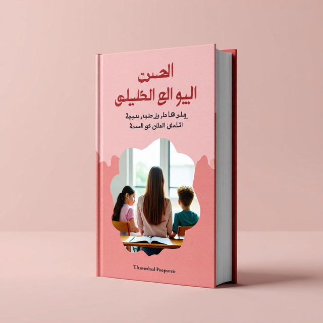 The cover features a soft pink background with a subtle texture. At the center, there is a photograph of a young girl student sitting in a classroom, engaged in learning with her teacher. The image is placed slightly off-center to create visual interest. The title of the book is placed at the top in bold, elegant typography, while the subtitle is positioned at the bottom in a smaller, more delicate font.