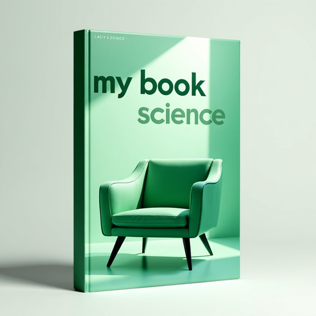 The cover features a cool and refreshing color scheme of green and white. The central element of the design is a photograph of a modern, sleek chair, symbolizing the topic of science and technology. The chair is placed prominently in the center of the cover, with a subtle shadow effect to add depth. The background is a clean white, providing a sense of simplicity and clarity.