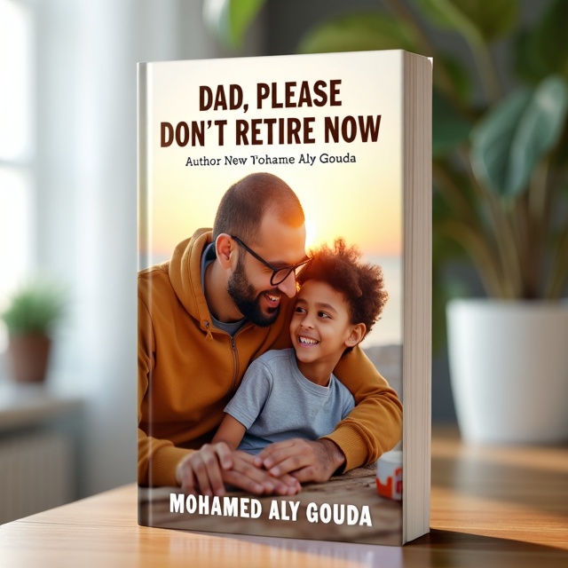 The cover features a modern and minimalist design, with a photograph of a father and his adult child sharing a warm moment together. The background is a gradient of warm colors, symbolizing the bond between family members. The title is placed at the top of the cover in bold and contrasting font, while the author's name is displayed at the bottom in a more elegant and refined font.