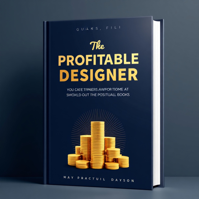 The cover features a close-up image of a golden coin stack, symbolizing wealth and prosperity. The coin stack is placed centrally, with rays of light radiating from it, creating a sense of aspiration. The background is a deep navy blue, evoking a sense of trust and stability.