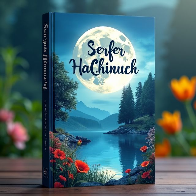 The cover features a serene moonlit landscape, with a full moon shining over a tranquil lake surrounded by lush trees and vibrant flowers. The colors are soft and light, creating a peaceful atmosphere.