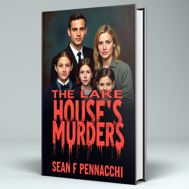 The cover features a family painting with a slightly distorted and unsettling feel. The faces of the parents, one young adult, and the female child are intact, but the faces of the two female teenagers have been ripped apart from the painting, leaving behind a jagged and violent impression.