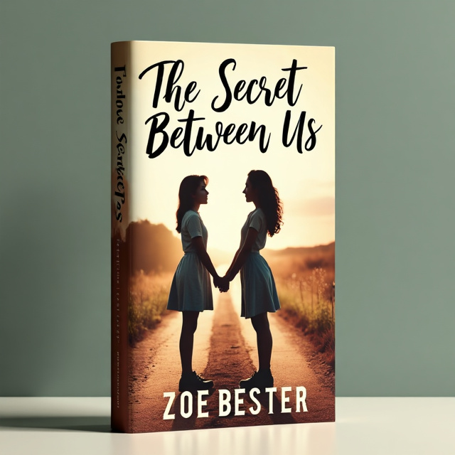 The cover features a soft and dreamy 1950's aesthetic with a faded vintage filter. In the foreground, two girls are holding hands, their faces turned towards each other in a tender and loving gaze. They are positioned in the center of the cover, with a dirt road stretching out behind them. The road symbolizes the journey they embark on together, while the girls represent the LGBTQ+ love story at the heart of the book.