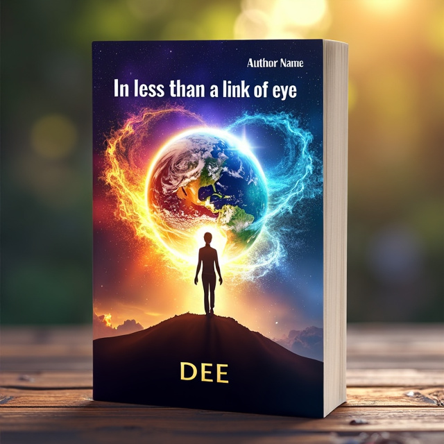 The cover features a vibrant and dynamic image of the universe, with Earth at the center. Surrounding Earth are swirling elements of fire, water, wind, and soil, representing the different aspects of life. In the foreground, a silhouette of a person is shown, symbolizing personal growth and transformation.
