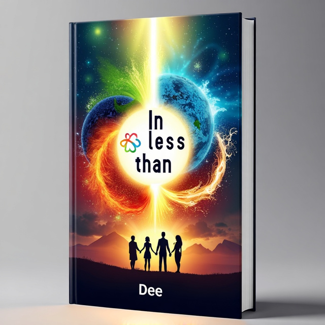 The cover features a vibrant and dynamic scene with the four main elements - earth, fire, water, and wind. They are depicted as swirling and interconnected, representing the powerful forces of nature. Above them, a beam of light shines down, symbolizing hope and enlightenment. In the foreground, people of different ethnicities are shown holding hands, conveying unity and the idea of progress.