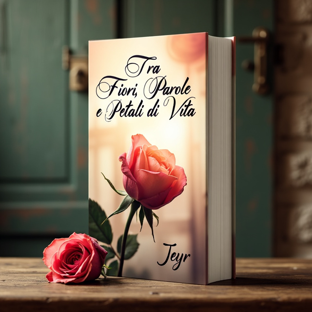 The cover features a close-up photograph of a wilted rose, symbolizing the brokenness and fragility of the family. Behind the rose, there is a faded image of a locked door, representing the protagonist's self-imposed isolation. The background is a soft blend of cream, old pink, and soft orange tones, creating a warm and romantic atmosphere.