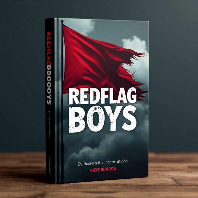 The cover features a close-up image of a red flag waving in the wind against a dark, stormy sky. The flag is slightly tattered and torn, representing the challenges and obstacles faced by the characters in the book. The overall tone is somber and mysterious, evoking a sense of intrigue and tension.