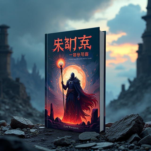 The cover features a dark and desolate landscape with crumbling ruins and a foreboding sky. In the foreground stands a powerful and menacing lord, surrounded by swirling dark energy and holding a staff of power.